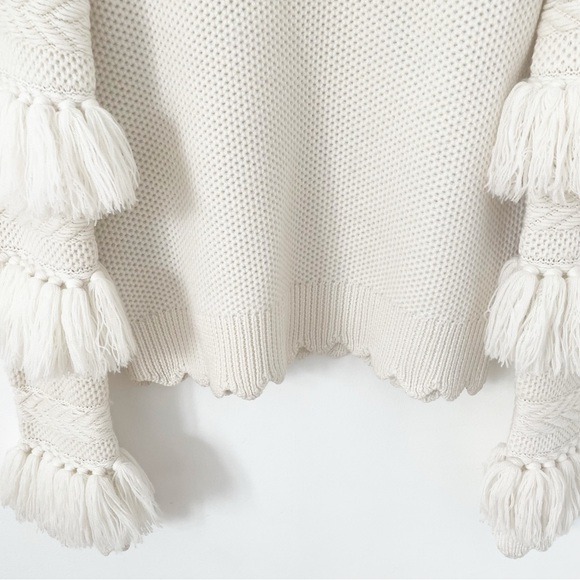 Jonathan Simkhai Wool
Tassel Knit Turtleneck In Neutral size S - Picture 11 of 16